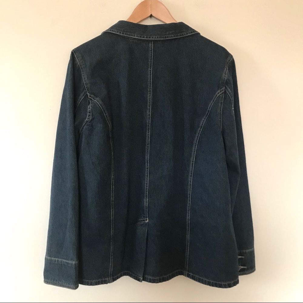 St. John’s Bay Denim Blue Button Collar Jacket XL - Picture 7 of 8